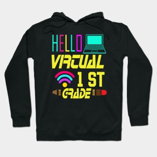 Hello Virtual 1st Grade Hoodie